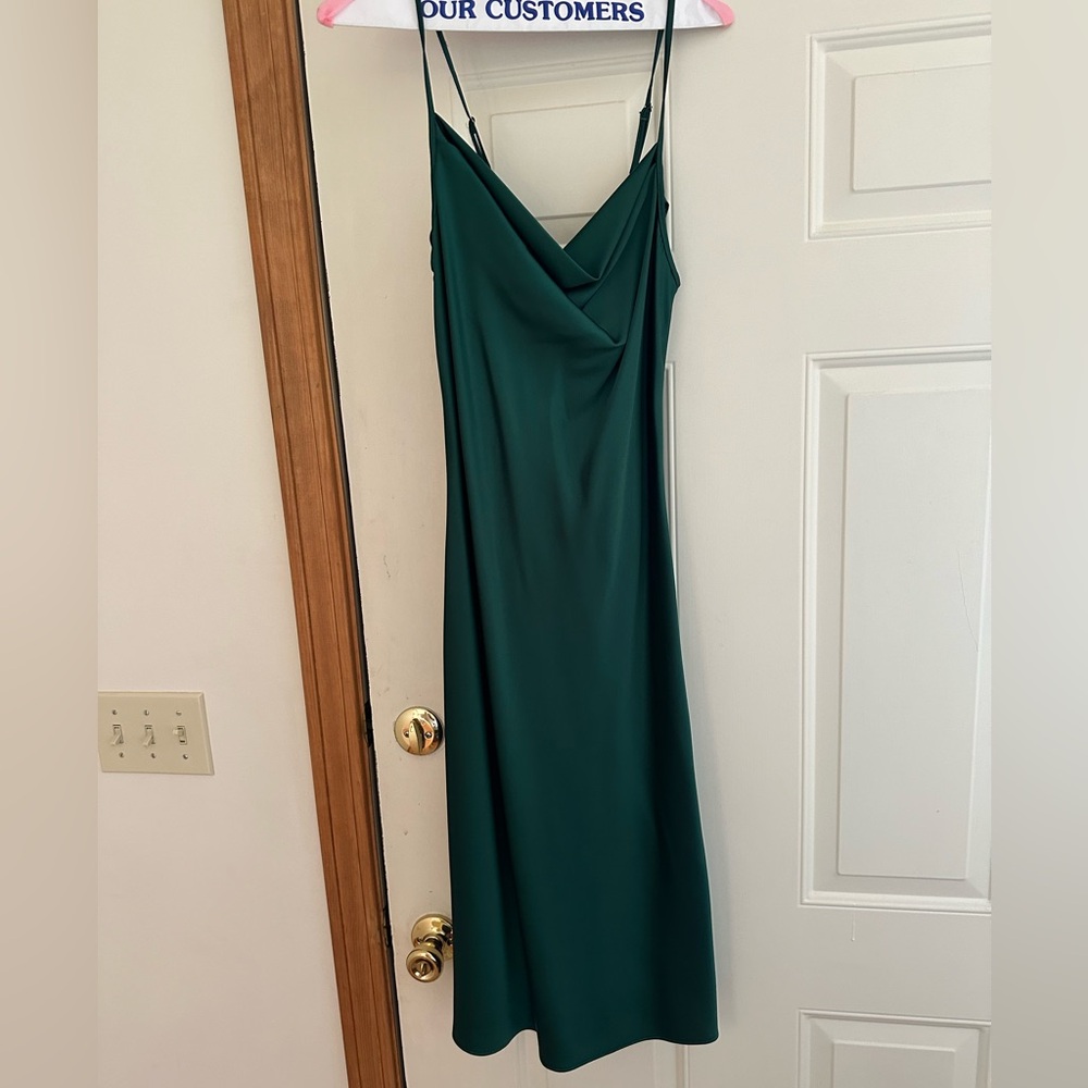 Formal silk mid length dress